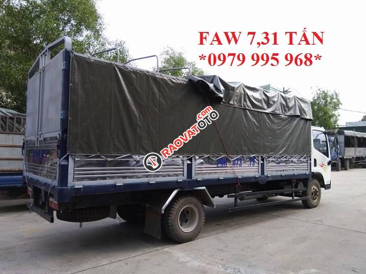 Bán xe tải Faw 7,31 tấn thùng khung mui phủ bạt dài 6,25M, liên hệ 0979 995 968-7