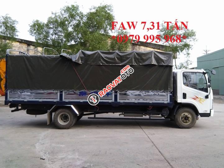 Bán xe tải Faw 7,31 tấn thùng khung mui phủ bạt dài 6,25M, liên hệ 0979 995 968-8