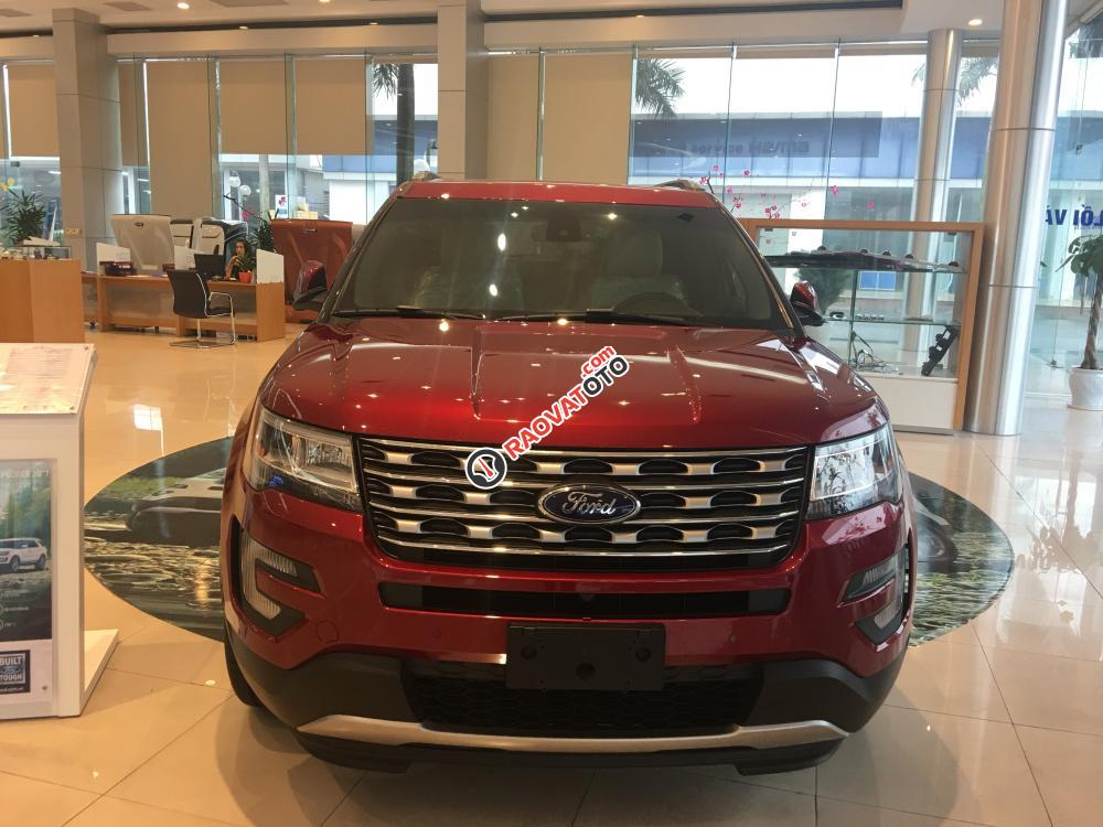 Ford Long Biên cần bán xe Ford Explorer năm 2017, màu đỏ, xe nhập-0