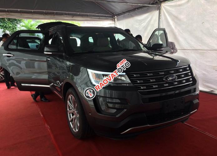 Bán xe Ford Explorer Limited 2.3L Ecoboost mới 100% giá rẻ, màu ghi xám, hỗ trợ trả góp hơn 80% giá trị xe-0