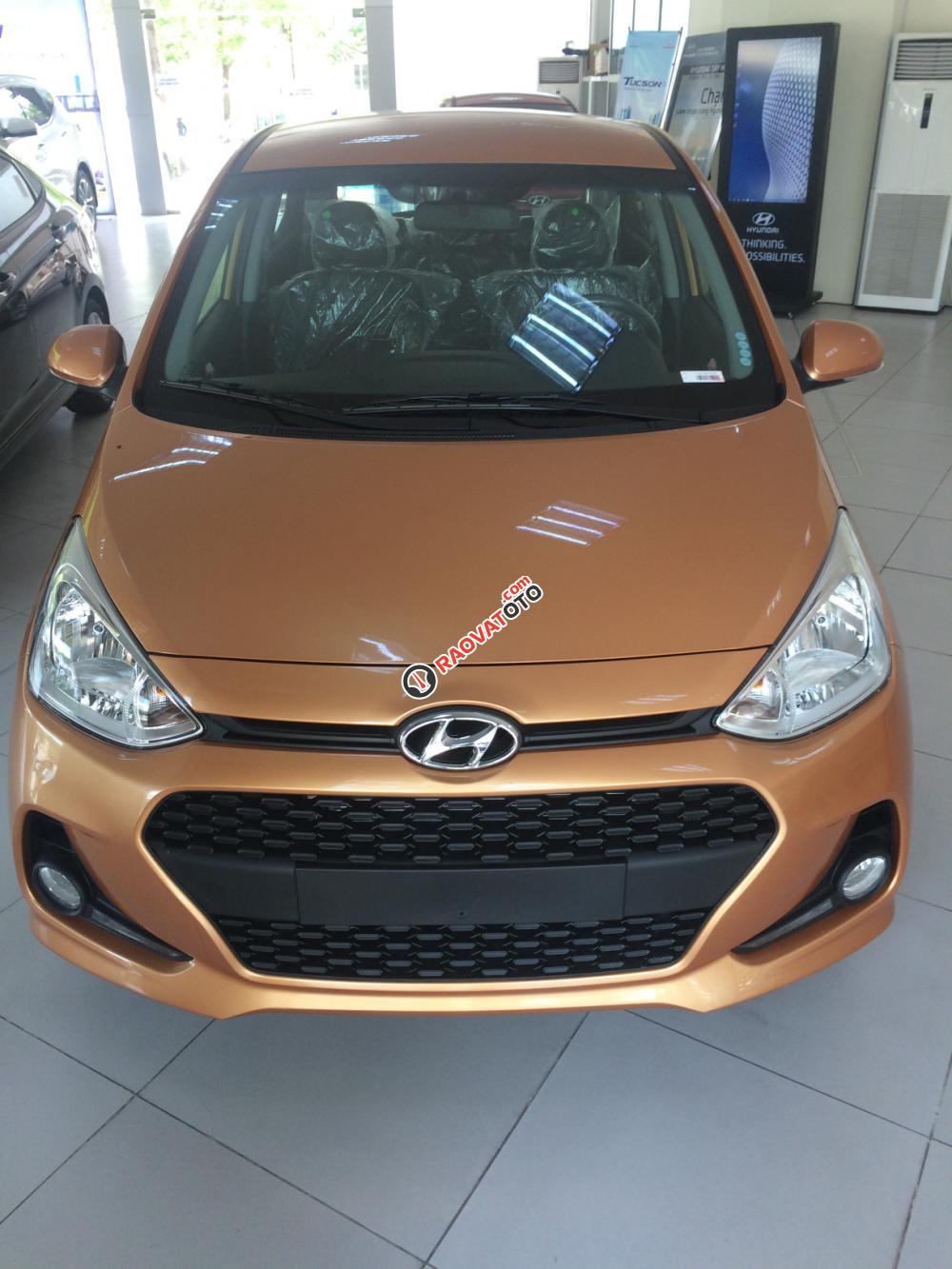 Bán Hyundai Grand i10 CKD 2018 vàng cam, giá nét giao ngay, khuyến mãi đầy đủ-7
