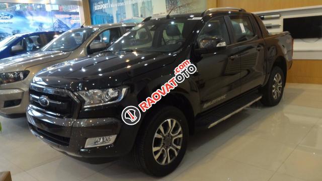 Bán Ford Ranger Wildtrak đời 2017, màu đen, xe nhập, giao xe ngay 0961917516-4