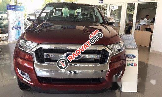 Bán Ford Ranger XLT màu đỏ mận, màu mới giá siêu hấp dẫn-0