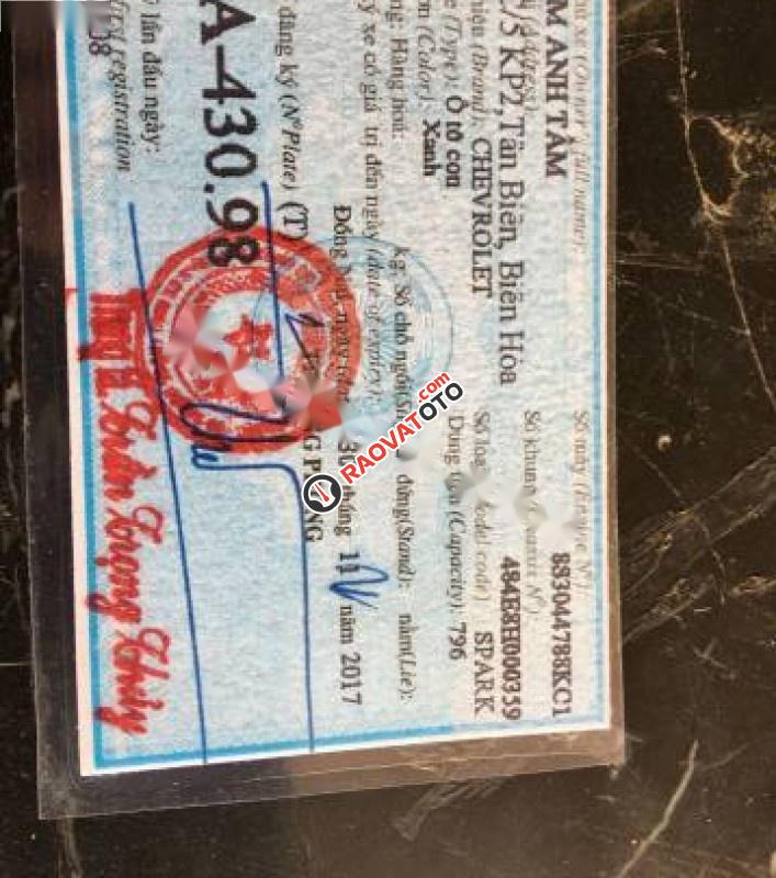 Cần bán xe Chevrolet Spark đời 2008, màu xanh lục-4