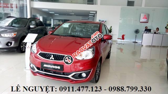 Bán xe Mitsubishi Mirage năm 2017, màu đỏ, nhập khẩu chính hãng-0