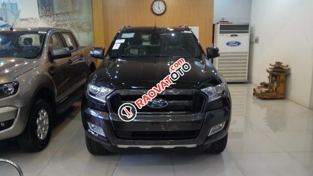 Bán Ford Ranger Wildtrak đời 2017, màu đen, xe nhập, giao xe ngay 0961917516-1