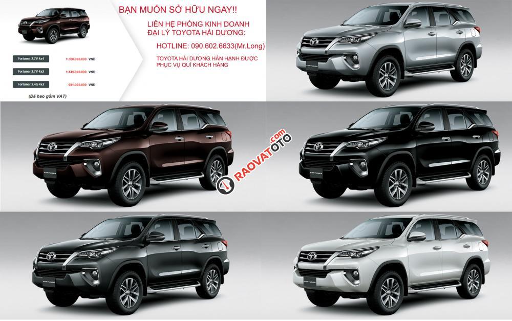 Toyota Hải Dương bán Fortuner 2.7V nhập khẩu, hỗ trợ trả góp 80%, đủ màu - LH: 096.131.4444 Ms. Hoa-0