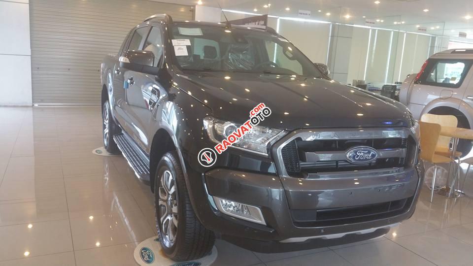 Bán Ford Ranger Wildtrak đời 2017, màu đen, xe nhập, giao xe ngay 0961917516-2