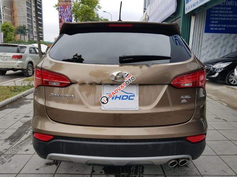 Bán ô tô Hyundai Santa Fe 2.4AT đời 2015, màu nâu giá cạnh tranh-1