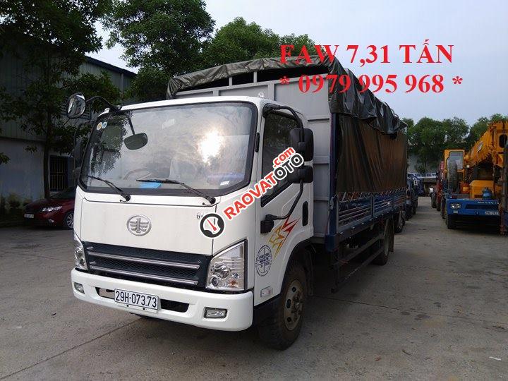 Bán xe tải Faw 7,31 tấn thùng khung mui phủ bạt dài 6,25M, liên hệ 0979 995 968-2