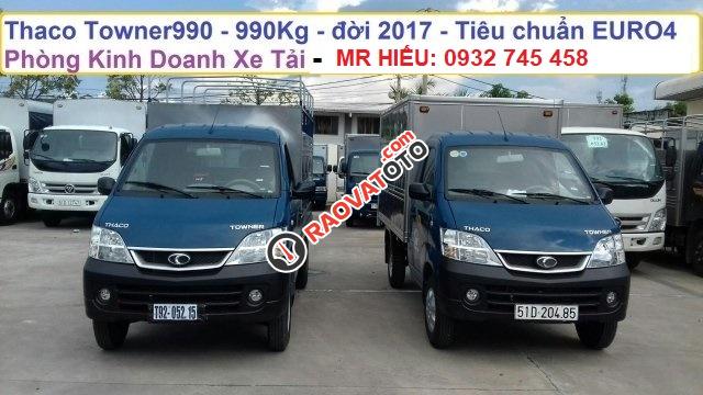 Thaco Towner 990 tải trọng 990 kg, Euro IV, máy lạnh cabin, đời 2017, hỗ trợ trả góp 75% có xe giao liền-1