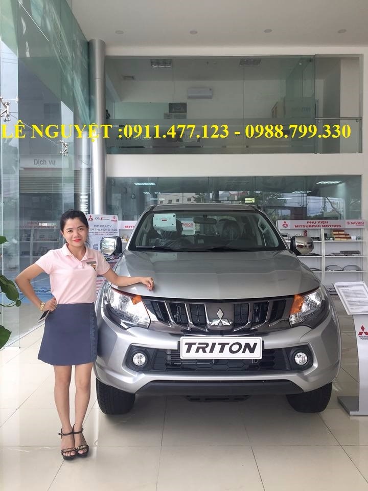 Cần bán Mitsubishi Triton đời 2017, màu bạc, xe nhập-1