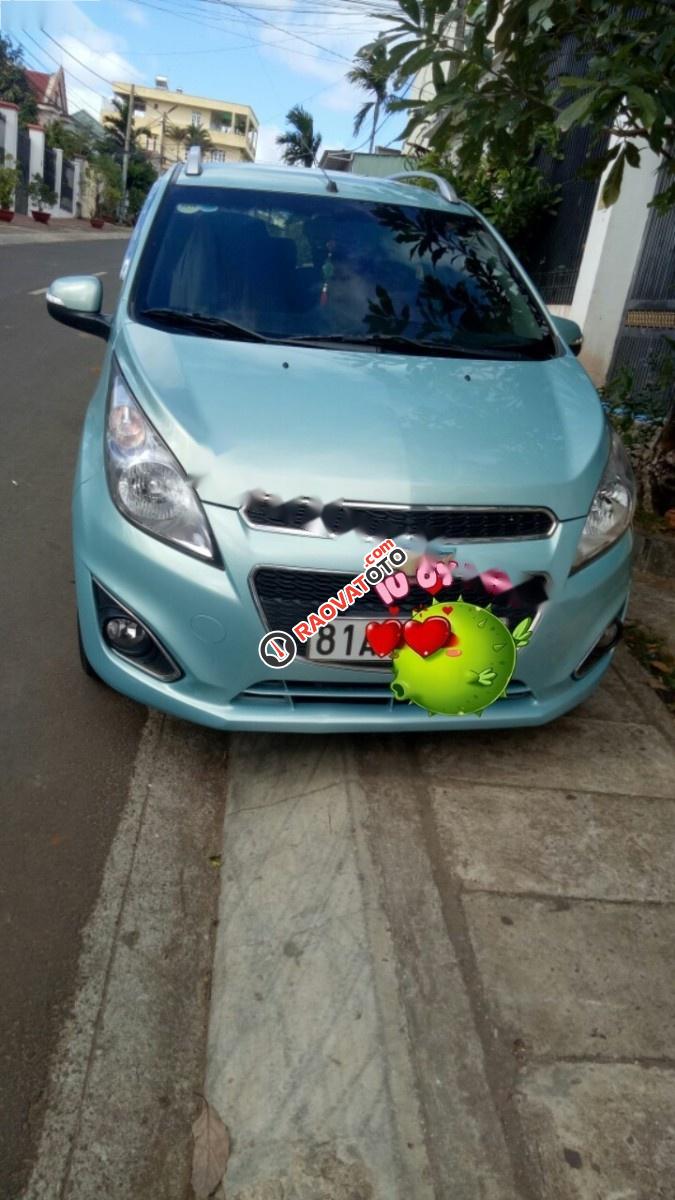 Bán Chevrolet Spark đời 2015, màu xanh lam số tự động, 330 triệu-1