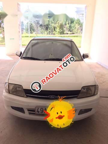 Bán Ford Laser 1.6 MT đời 2001, màu trắng xe gia đình-0