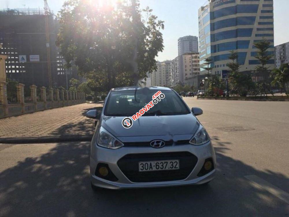 Bán Hyundai Grand i10 1.0 MT 2015, màu bạc, nhập khẩu nguyên chiếc-0