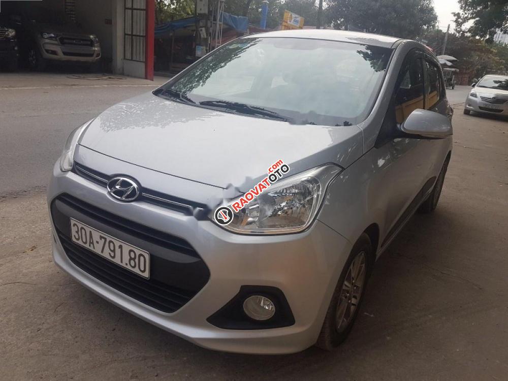 Xe Hyundai Grand i10 1.25AT đời 2015, màu bạc, xe nhập số tự động giá cạnh tranh-0