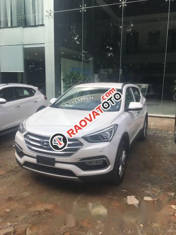 Bán ô tô Hyundai Santa Fe đời 2017, màu trắng-1