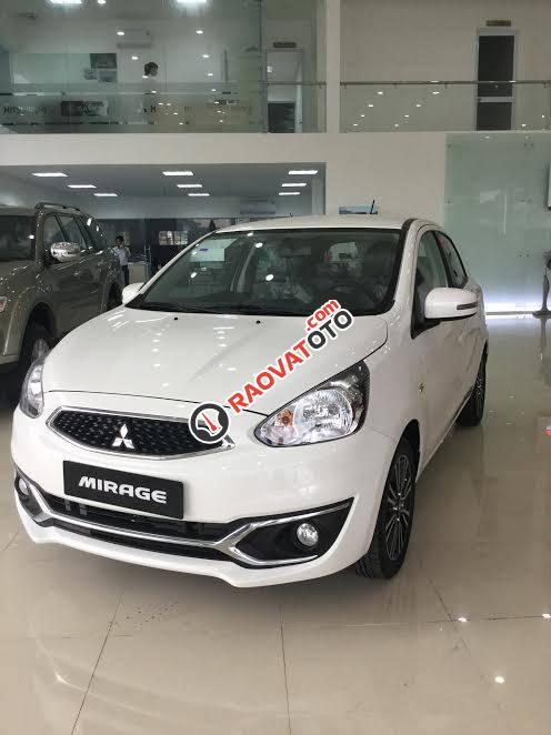 Bán xe Mitsubishi Mirage đời 2017, màu trắng, giá rẻ ở thị trường Quảng Nam, trả trước 20%, tư vấn nhiệt tình-0