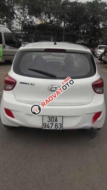 Bán Hyundai Grand i10 MT đời 2015, màu trắng -0