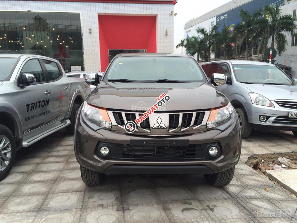 Cần bán Mitsubishi Triton 4x2 AT Mivec đời 2017, màu nâu, nhập khẩu nguyên chiếc, hỗ trợ vay ngân hàng 80%-6