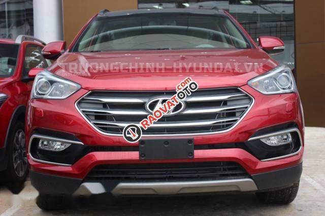 Cần bán Hyundai Santa Fe đời 2017, màu đỏ-0