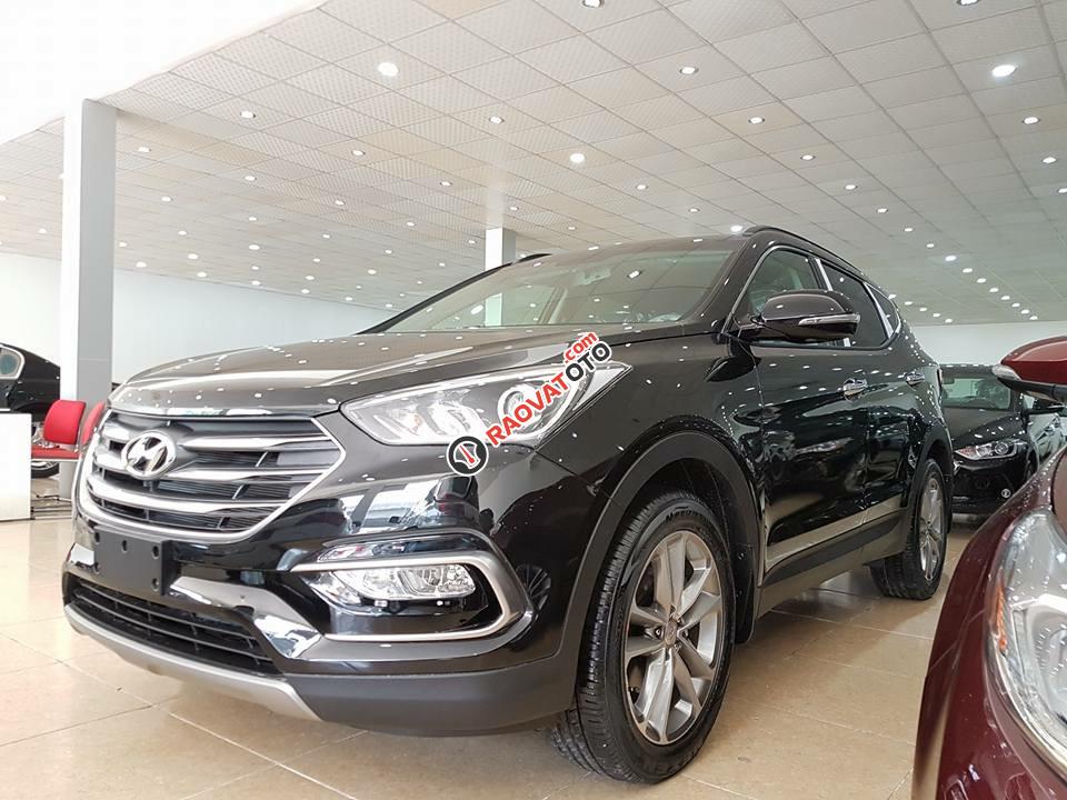 Bán Hyundai Santa Fe 4WD đời 2017, màu đen-1