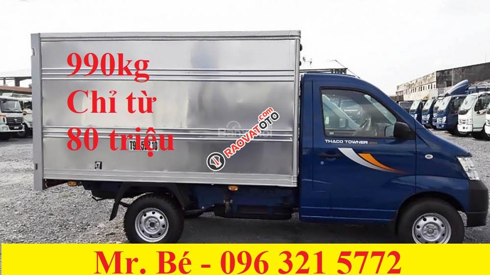 Bán xe tải thùng kín dưới 1 tấn Towner 990 tải trọng 990kg, đời 2017, hỗ trợ trả góp 75%, chỉ từ 80 triệu-3