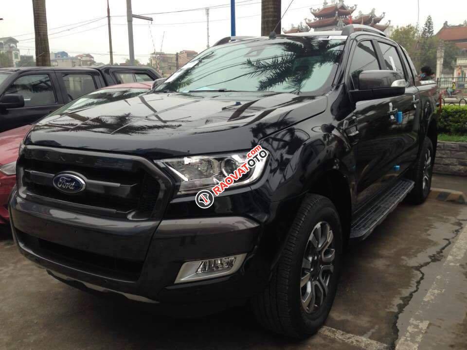 Cần bán xe Ford Ranger Wildtrak 2.2 đời 2017, màu đen, nhập khẩu, 825tr-0