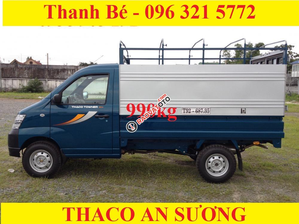 Xe tải 1 tấn thùng mui bạt Towner 990 tải trọng 990KG, đời 2017, hỗ trợ trả góp 75%-1