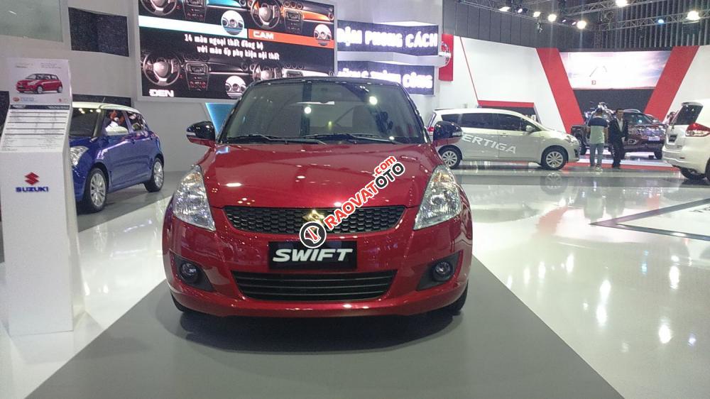 Bán Suzuki Swift 2017, màu đỏ đen, 459tr, LH 0911.935.188-2