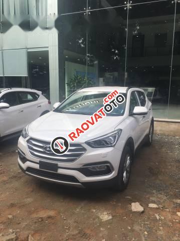 Bán ô tô Hyundai Santa Fe đời 2017, màu trắng-0