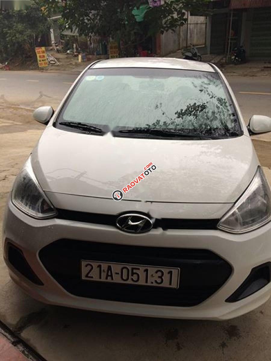 Cần bán gấp Hyundai Grand i10 1.0 MT Base đời 2014, màu trắng, nhập khẩu nguyên chiếc-0