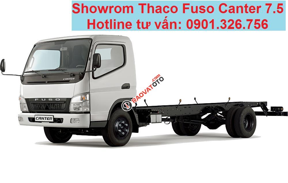 Bán xe tải Thaco Fuso Canter 7.5, tải trọng 3.8 tấn - 4.5 tấn, thùng mui bạt, thùng kín, thùng lửng-0