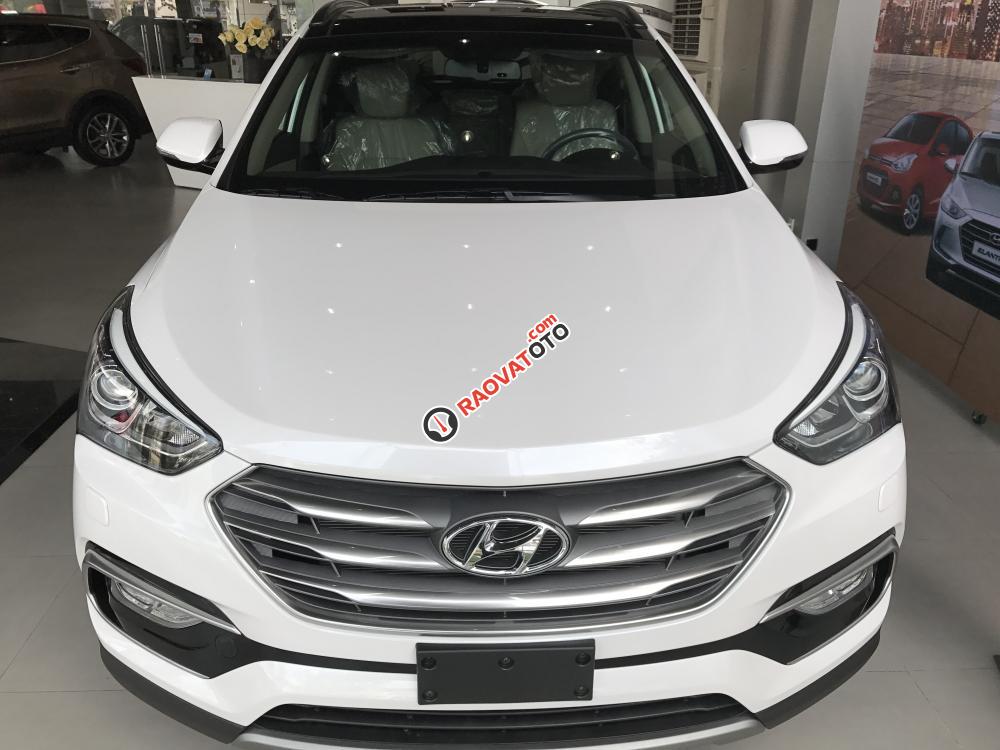 Bán xe Hyundai Santa Fe đời 2018, màu trắng-0