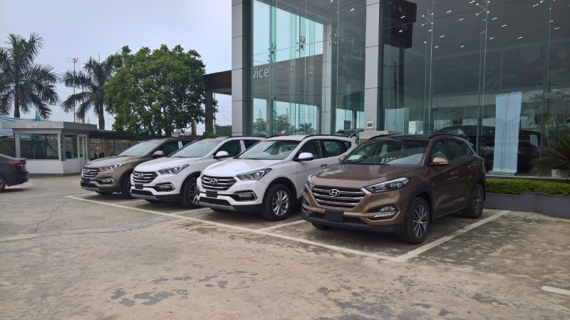 Cần bán Hyundai Santa Fe năm 2017, màu nâu, nhập khẩu-5