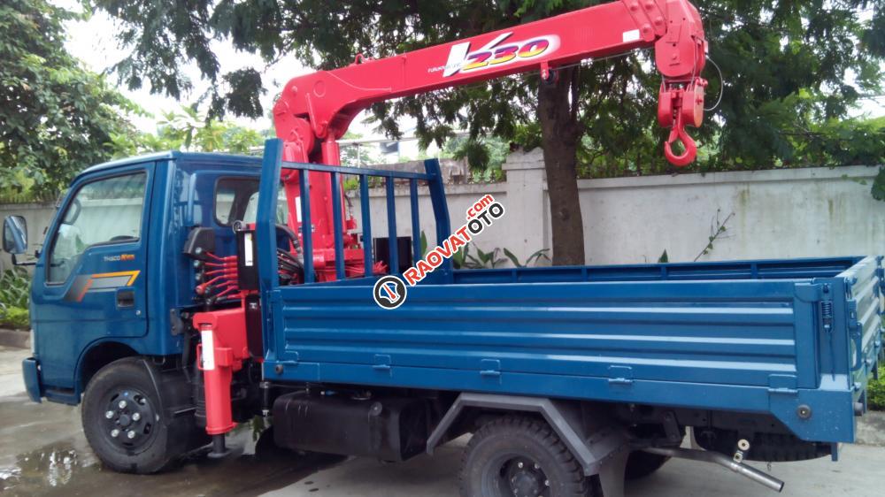 Bán xe tải Kia K165 gắn cẩu Unic 2 tấn 3, đoạn URV230, liên hệ mua xe trả góp 0936127807-3