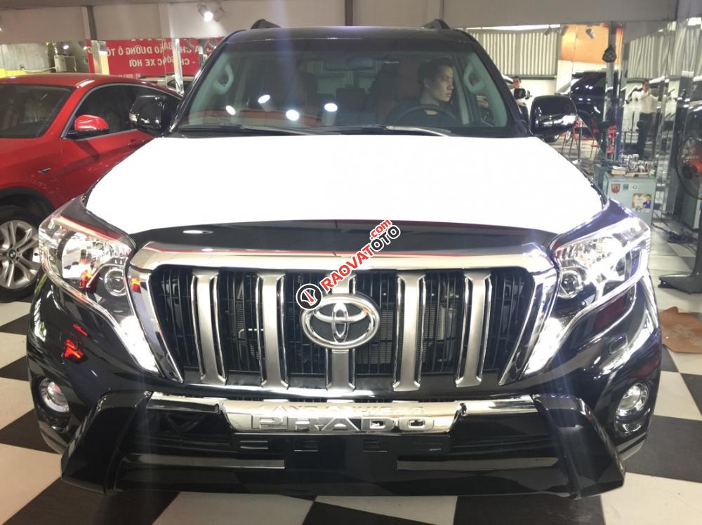 Bán Toyota Prado VX đời 2017, màu đen nóc trắng, nhập Trung Đông, xe giao ngay-0