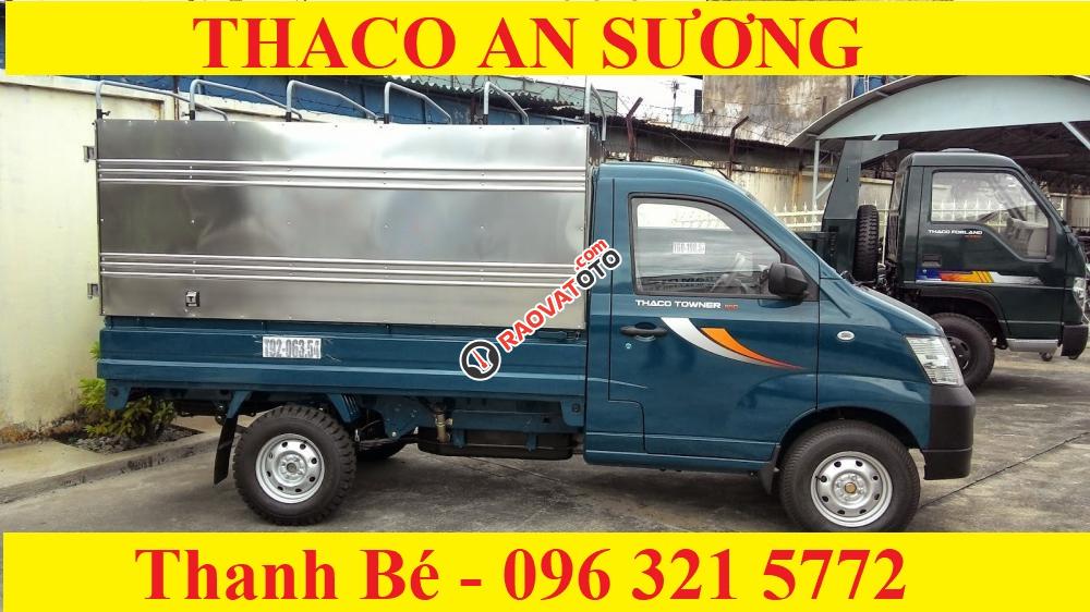 Xe tải 1 tấn thùng mui bạt Towner 990 tải trọng 990KG, đời 2017, hỗ trợ trả góp 75%-0