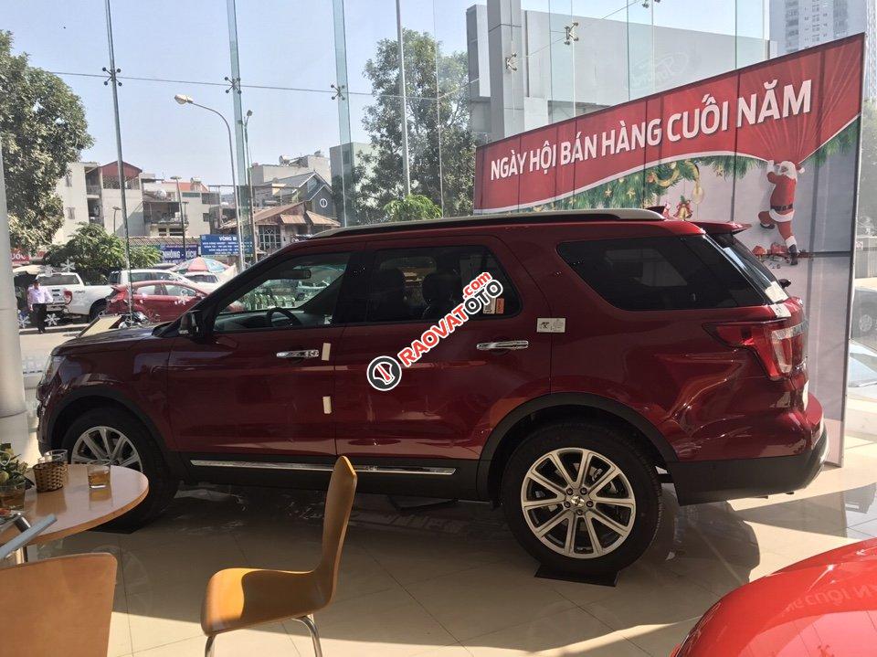 Bán Ford Explorer Limited đời 2017, màu đỏ, nhập khẩu nguyên chiếc-2