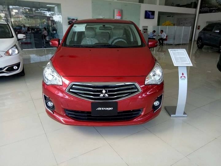 Bán ô tô Mitsubishi Attrage đời 2017, màu đỏ, nhập khẩu nguyên chiếc-0