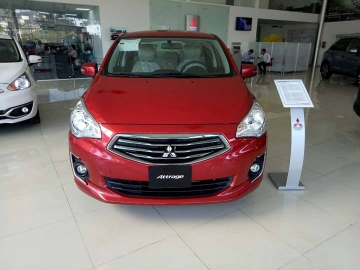 Bán ô tô Mitsubishi Attrage đời 2017, màu đỏ, nhập khẩu nguyên chiếc-1