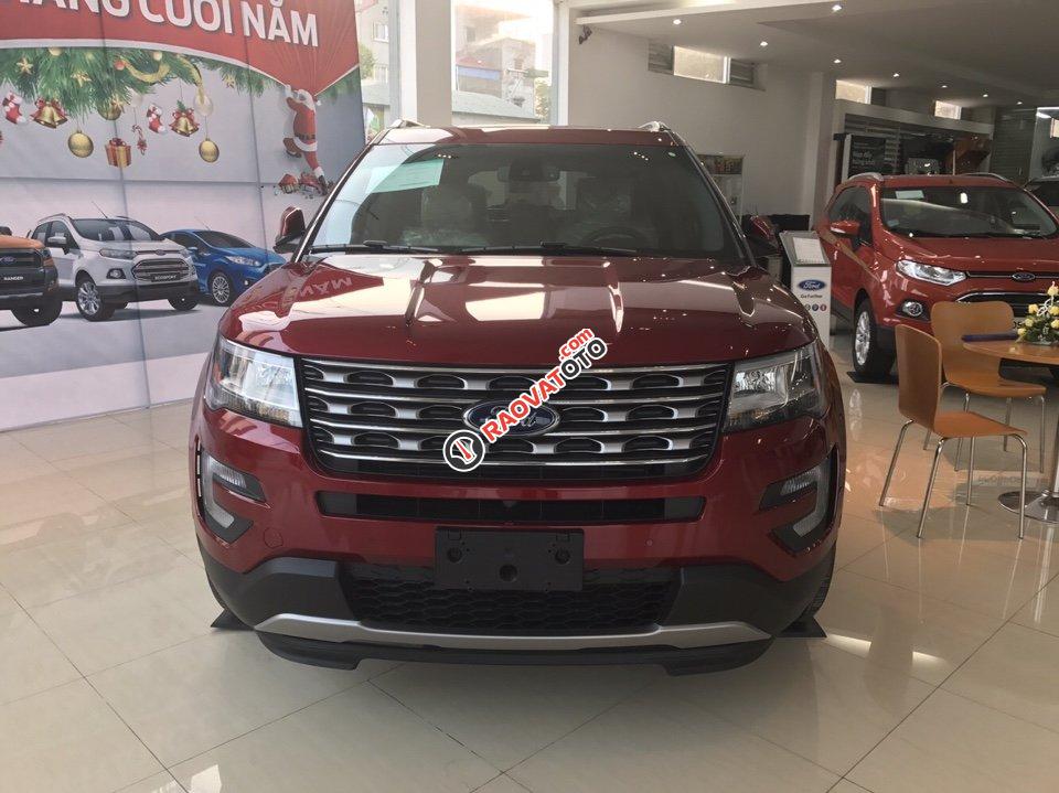 Bán Ford Explorer Limited đời 2017, màu đỏ, nhập khẩu nguyên chiếc-3