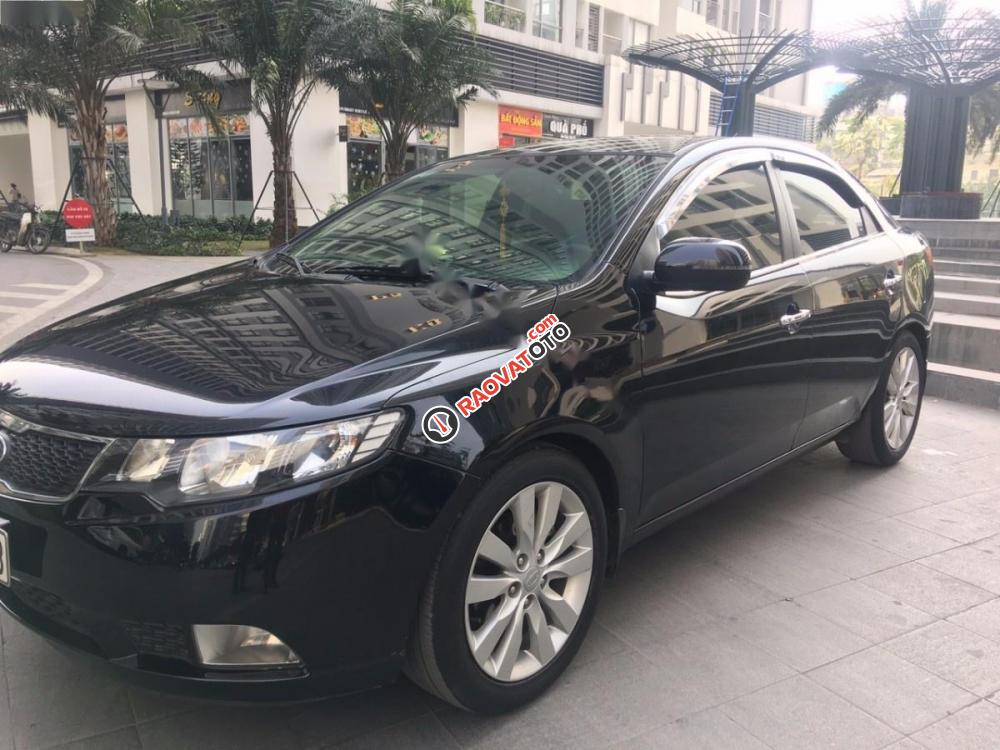 Bán xe Kia Cerato 1.6 AT 2011, màu đen, nhập khẩu Hàn Quốc, giá chỉ 435 triệu-1