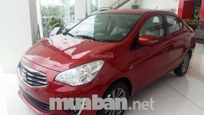 Bán Mitsubishi Attrage đời 2017, màu đỏ, xe nhập, giá tốt-0