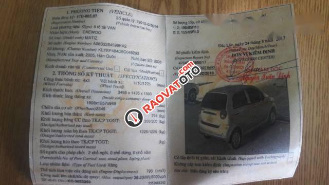 Cần bán lại xe Daewoo Matiz Van đời 2005, màu bạc giá cạnh tranh-3