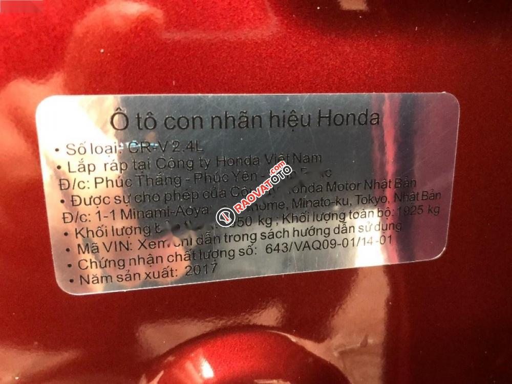 Bán Honda CR V 2.4 năm 2017, màu đỏ-1