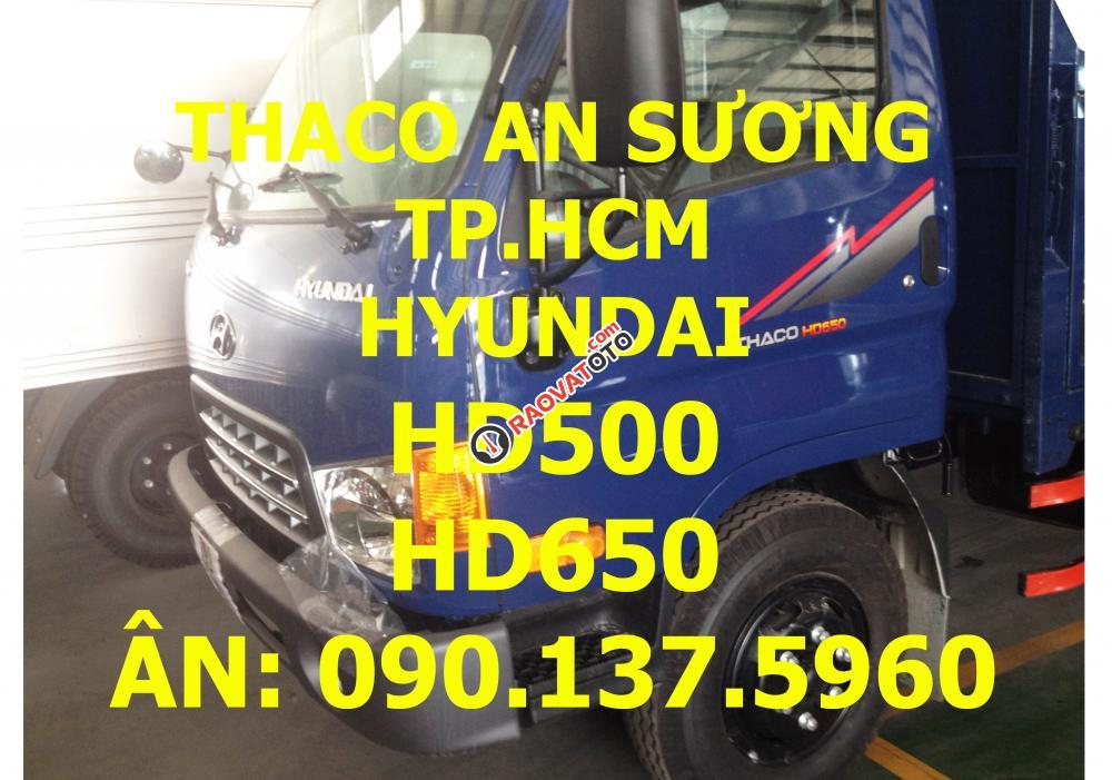 TP. HCM Thaco Hyundai HD500 5 tấn, thùng kín, màu xanh, sản xuất mới-2