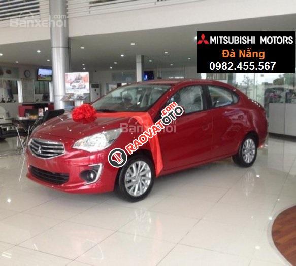 Bán xe Mitsubishi Attrage số tự động đời 2017, màu đỏ, nhập khẩu-0