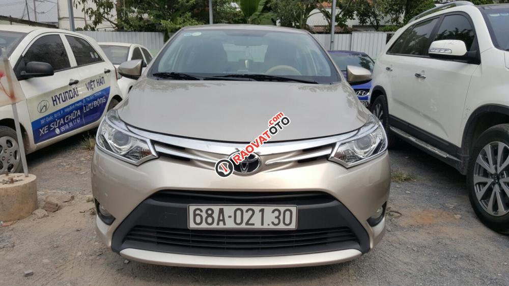 Bán Toyota Vios G 1.5AT màu vàng cát, số tự động, sản xuất 2014-1