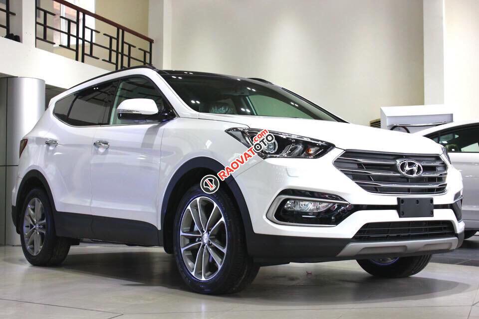 Bán Hyundai Santa Fe 2.4 AT 2018 máy xăng tiêu chuẩn, hỗ trợ vay 85% giá trị xe, hotline đặt xe: 0948.94.55.99 - 0935.90.41-3